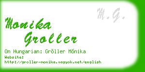 monika groller business card