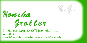 monika groller business card